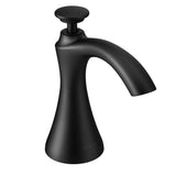 Transitional Deck Mounted Kitchen Soap Dispenser with Above the Sink Refillable Bottle, Brushed Gold