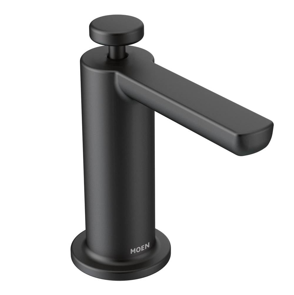 Modern Deck Mounted Kitchen Soap Dispenser with Above the Sink Refillable Bottle, Brushed Gold