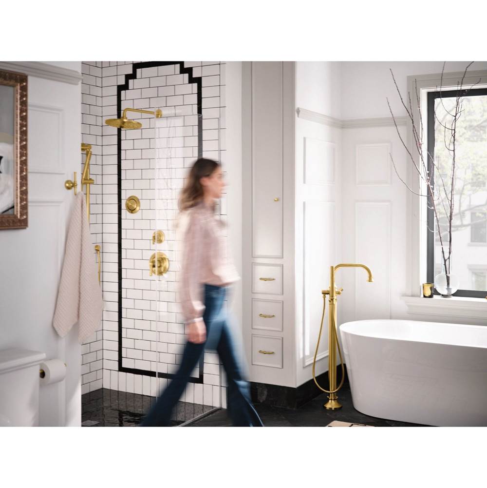 Modern Eco-Performance Handshower Handheld Shower with 30-Inch Slide Bar and 69-Inch Metal Hose, Chrome