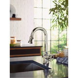 Paterson One-Handle Pulldown Bar Faucet with Power Clean, Includes Interchangeable Handle, Chrome