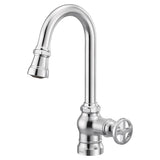 Paterson One-Handle Pulldown Bar Faucet with Power Clean, Includes Interchangeable Handle, Chrome