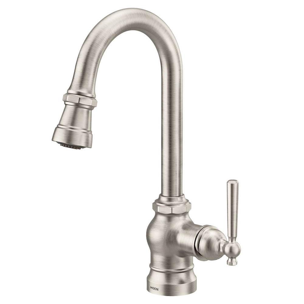 Paterson One-Handle Pulldown Bar Faucet with Power Clean, Includes Interchangeable Handle, Chrome