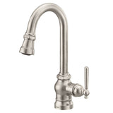 Paterson One-Handle Pulldown Bar Faucet with Power Clean, Includes Interchangeable Handle, Chrome