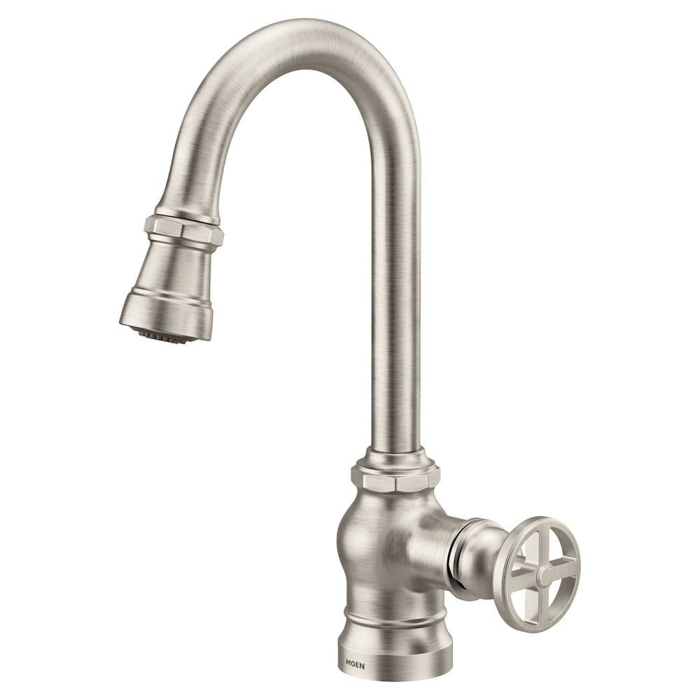 Paterson One-Handle Pulldown Bar Faucet with Power Clean, Includes Interchangeable Handle, Chrome
