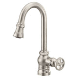 Paterson One-Handle Pulldown Bar Faucet with Power Clean, Includes Interchangeable Handle, Chrome