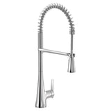 Sinema Single-Handle Pull-Down Sprayer Kitchen Faucet with Power Clean and Spring Spout in Chrome