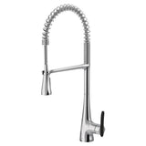 Sinema Single-Handle Pull-Down Sprayer Kitchen Faucet with Power Clean and Spring Spout in Chrome