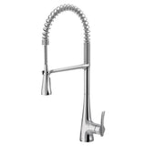 Sinema Single-Handle Pull-Down Sprayer Kitchen Faucet with Power Clean and Spring Spout in Chrome