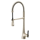 Sinema Single-Handle Pull-Down Sprayer Kitchen Faucet with Power Clean and Spring Spout in Polished Nickel