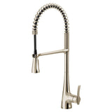 Sinema Single-Handle Pull-Down Sprayer Kitchen Faucet with Power Clean and Spring Spout in Polished Nickel