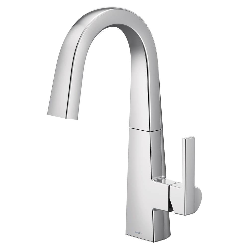Nio One-Handle Bar Faucet, Includes Secondary Finish Handle Option, Chrome