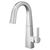 Nio One-Handle Bar Faucet, Includes Secondary Finish Handle Option, Chrome