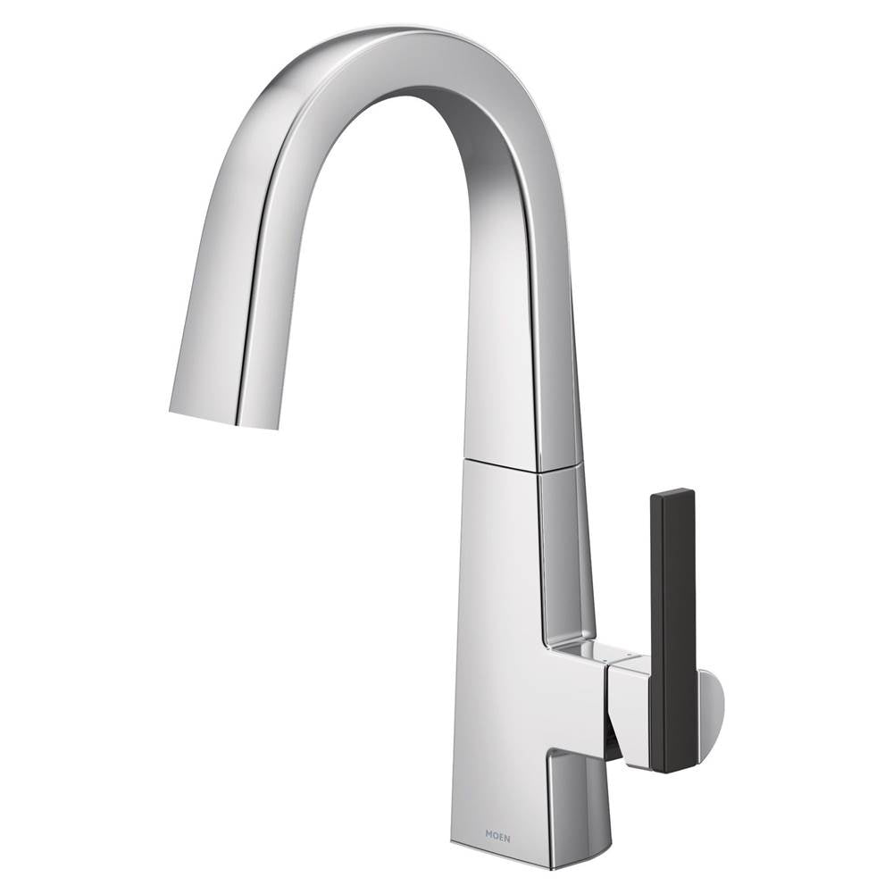 Nio One-Handle Bar Faucet, Includes Secondary Finish Handle Option, Chrome