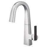 Nio One-Handle Bar Faucet, Includes Secondary Finish Handle Option, Chrome