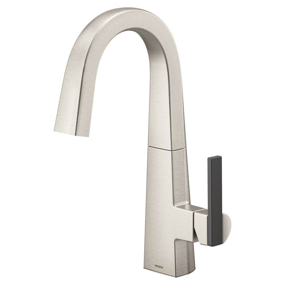 Nio One-Handle Bar Faucet, Includes Secondary Finish Handle Option, Chrome