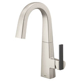 Nio One-Handle Bar Faucet, Includes Secondary Finish Handle Option, Chrome