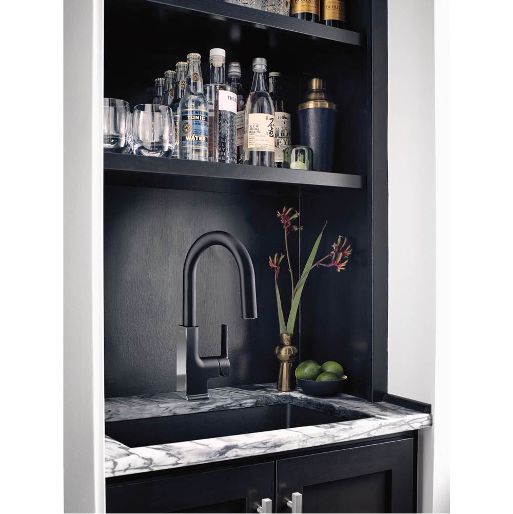 STO One-Handle High Arc Pulldown Modern Bar Faucet with Power Clean, Chrome
