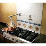 Traditional Wall Mount Swing Arm Folding Pot Filler Kitchen Faucet, Chrome