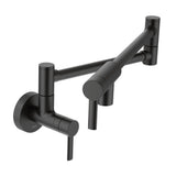 Modern Wall Mount Swing Arm Folding Pot Filler Kitchen Faucet, Chrome