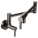 Modern Wall Mount Swing Arm Folding Pot Filler Kitchen Faucet, Chrome