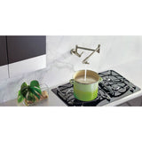 Modern Wall Mount Swing Arm Folding Pot Filler Kitchen Faucet, Chrome