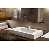 90 Degree One-Handle Modern Bathroom Faucet with Drain Assembly, Chrome