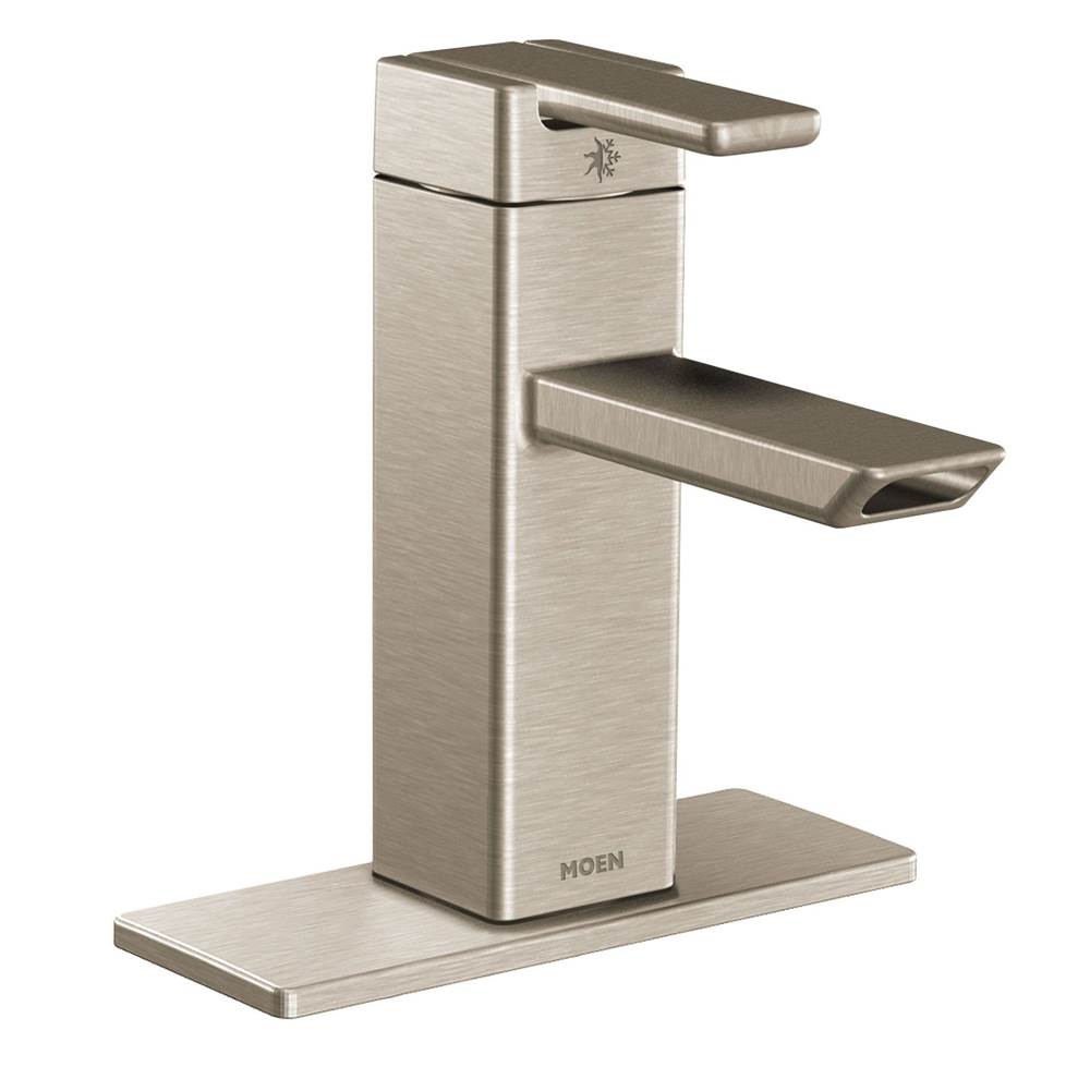 90 Degree One-Handle Modern Bathroom Faucet with Drain Assembly, Chrome