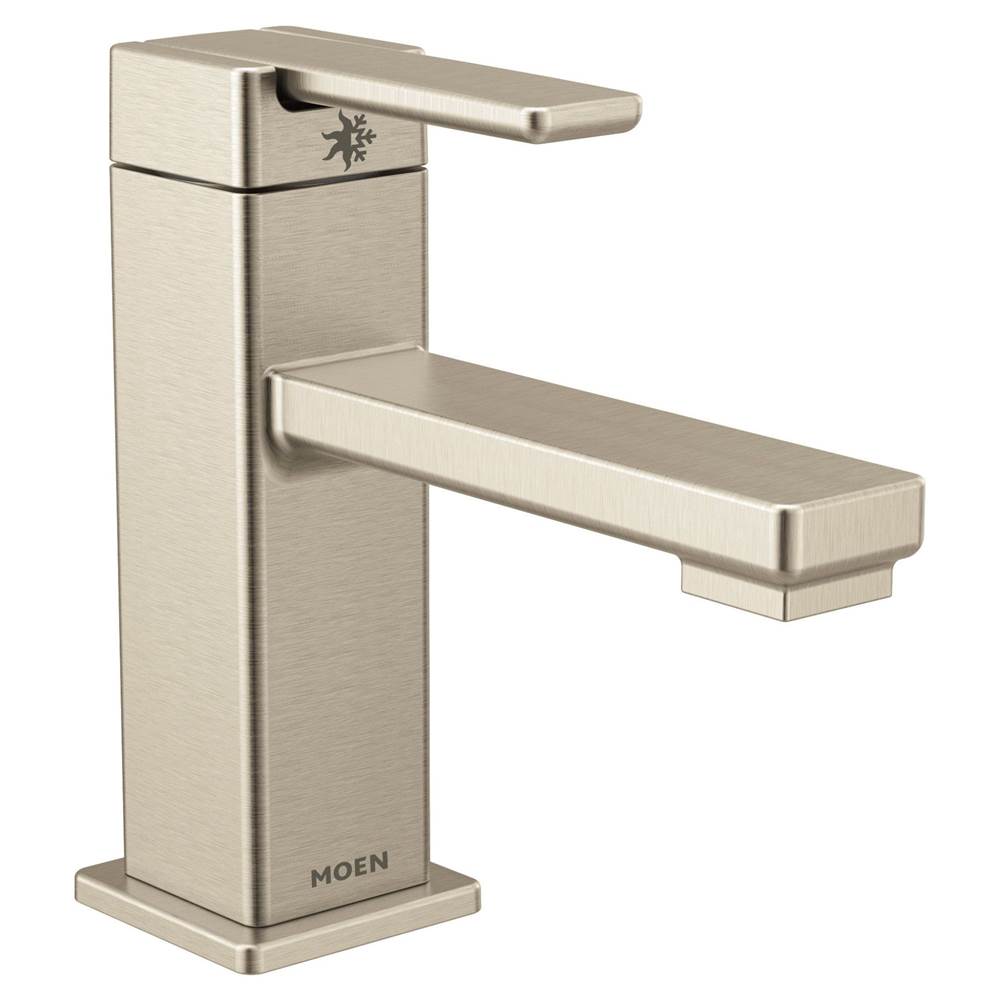90 Degree One-Handle Single Hole Modern Bathroom Sink Faucet, Chrome