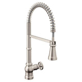 Paterson One Handle Pre-Rinse Spring Pulldown Kitchen Faucet with Power Boost, Chrome
