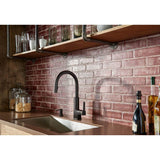 Deck Mounted Kitchen Soap Dispenser with Above the Sink Refillable Bottle, Chrome