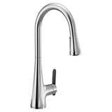 Sinema Single-Handle Pull-Down Sprayer Kitchen Faucet with Power Clean and 2 Handle Options in Chrome