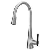 Sinema Single-Handle Pull-Down Sprayer Kitchen Faucet with Power Clean and 2 Handle Options in Chrome