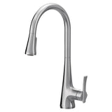 Sinema Single-Handle Pull-Down Sprayer Kitchen Faucet with Power Clean and 2 Handle Options in Chrome