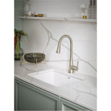 Sinema Single-Handle Pull-Down Sprayer Kitchen Faucet with Power Clean and 2 Handle Options in Chrome