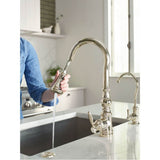 Weymouth Shepherd''s Hook Pulldown Kitchen Faucet Featuring Metal Wand with Power Boost, Chrome