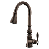 Weymouth Shepherd''s Hook Pulldown Kitchen Faucet Featuring Metal Wand with Power Boost, Chrome