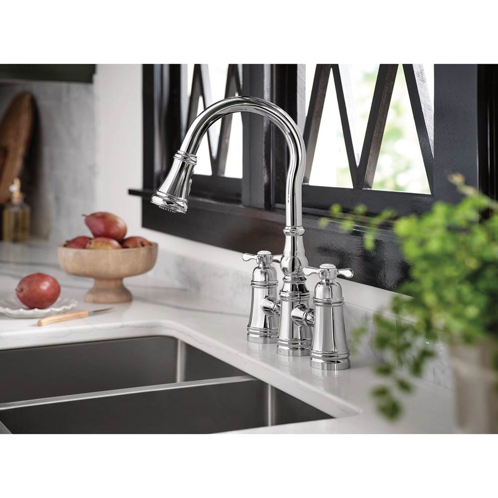 Moen Weymouth 2-Handle Bridge Faucet in Chrome