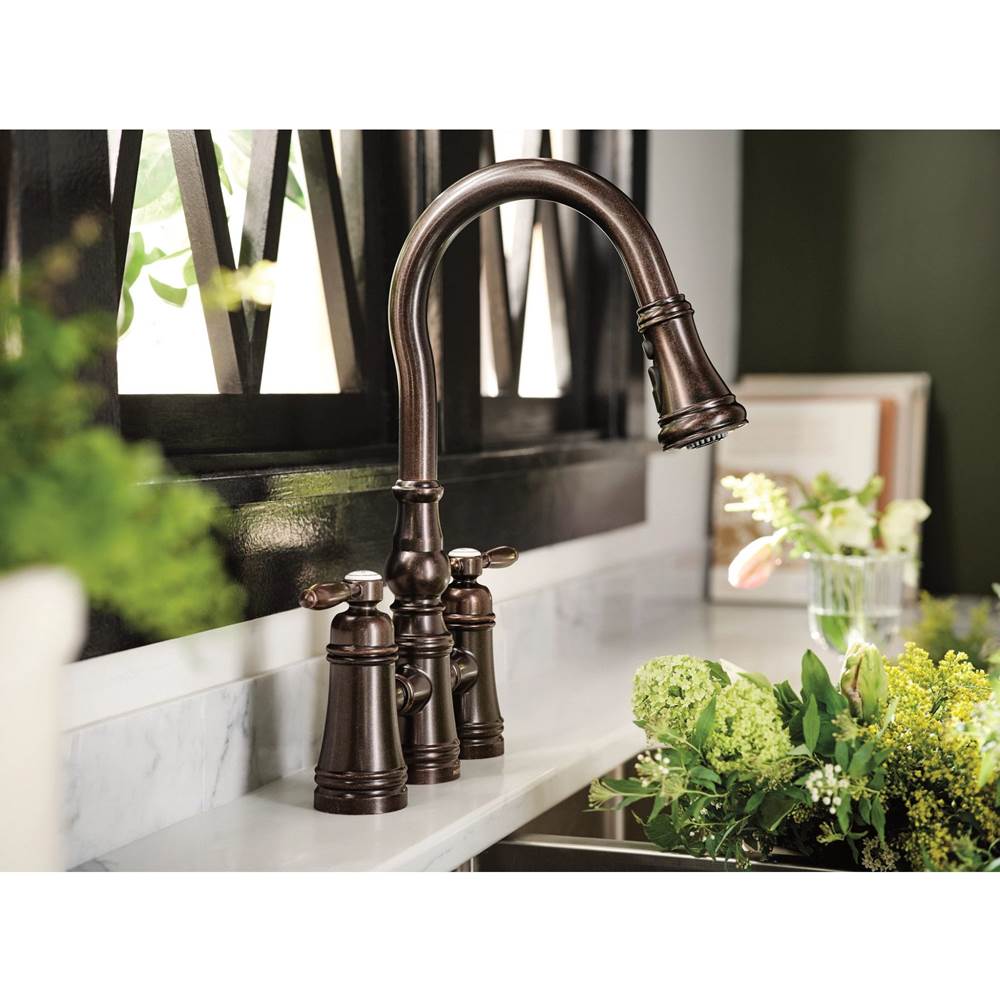 Moen Weymouth 2-Handle Bridge Faucet in Chrome