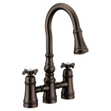 Moen Weymouth 2-Handle Bridge Faucet in Chrome