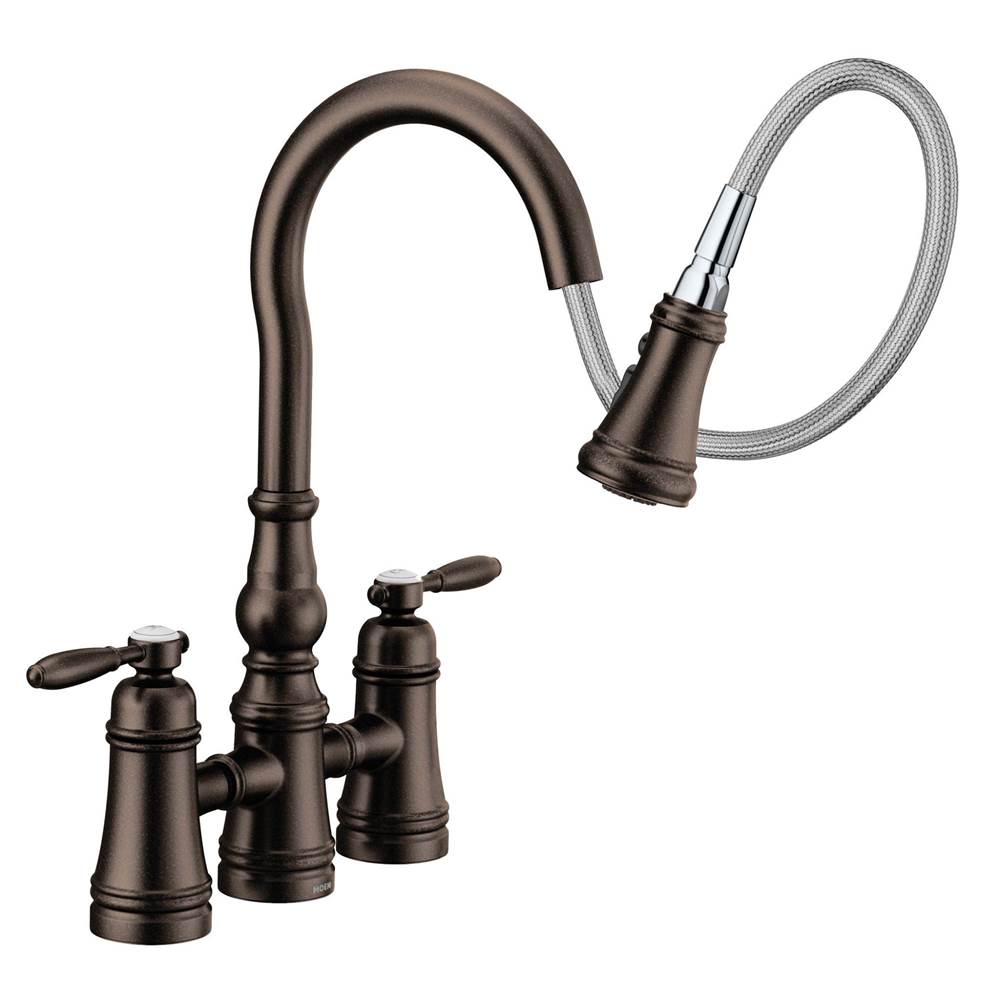 Moen Weymouth 2-Handle Bridge Faucet in Chrome