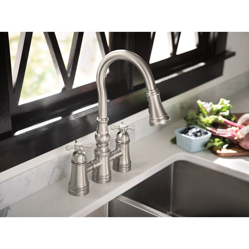 Moen Weymouth 2-Handle Bridge Faucet in Chrome