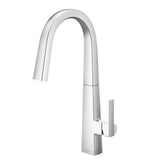 Moen S Nio One-Handle Pull-down Kitchen Faucet with Power Clean, Includes Secondary Finish Handle Option, Chrome