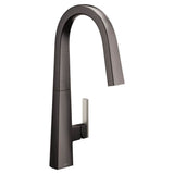 Moen S Nio One-Handle Pull-down Kitchen Faucet with Power Clean, Includes Secondary Finish Handle Option, Chrome