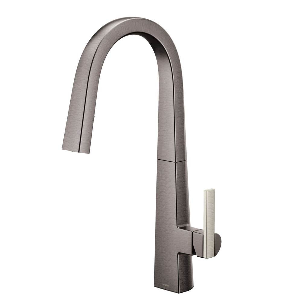 Moen S Nio One-Handle Pull-down Kitchen Faucet with Power Clean, Includes Secondary Finish Handle Option, Chrome