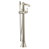 Flara One-Handle Freestanding Floor Mount Tub Filler with Handshower, Chrome