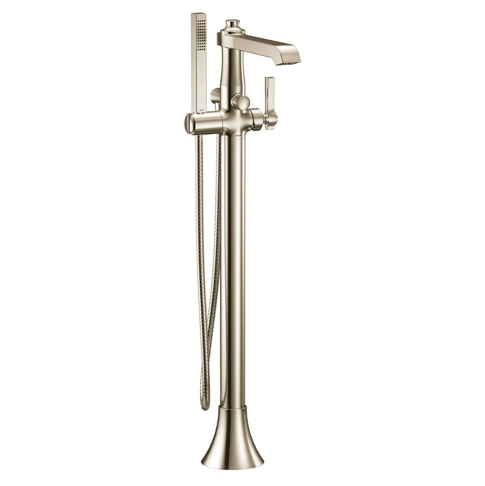 Flara One-Handle Freestanding Floor Mount Tub Filler with Handshower, Chrome