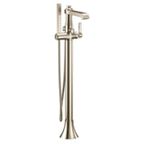 Flara One-Handle Freestanding Floor Mount Tub Filler with Handshower, Chrome