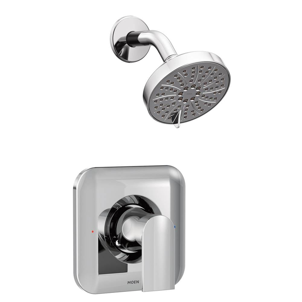 Moen - Genta LX Posi-Temp Pressure Balancing Eco-Performance Modern Shower Only Trim, Valve Required, Chrome - Chrome