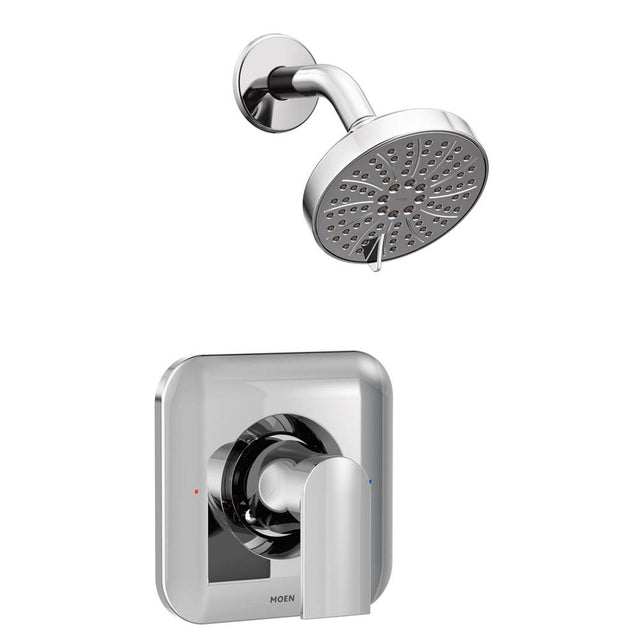 Moen - Genta LX Posi-Temp Pressure Balancing Eco-Performance Modern Shower Only Trim, Valve Required, Chrome - Chrome