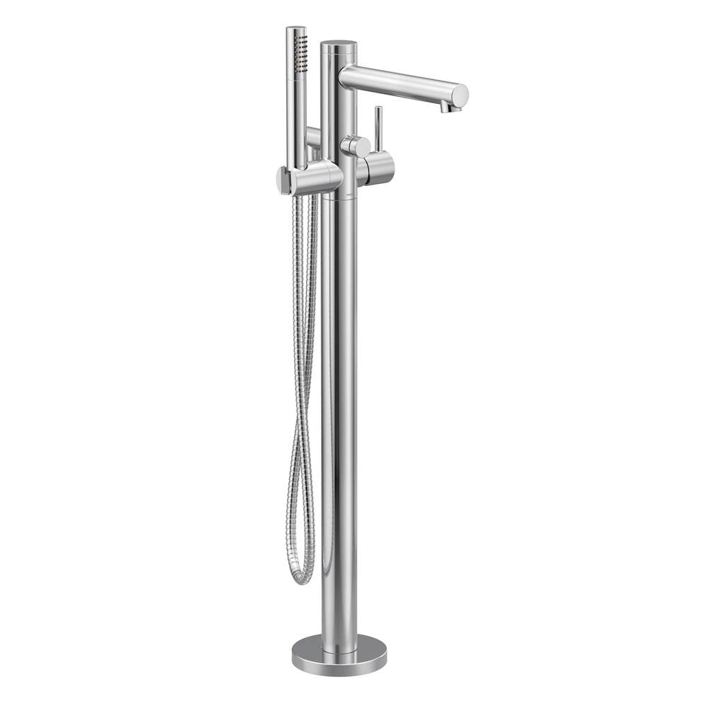 Moen - Align One-Handle Freestanding Floor Mount Tub Filler with Handshower, Chrome - Chrome